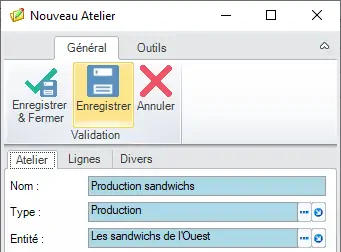référentiel atelier de Lina ERP